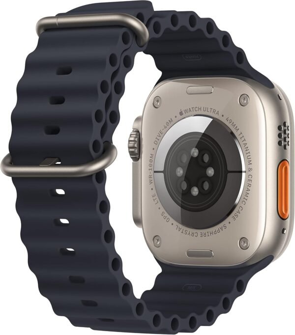 Apple Watch Ultra [GPS + Cellular 49mm] Titanium Case with Midnight Ocean Band, One Size (Renewed Premium) - Image 2